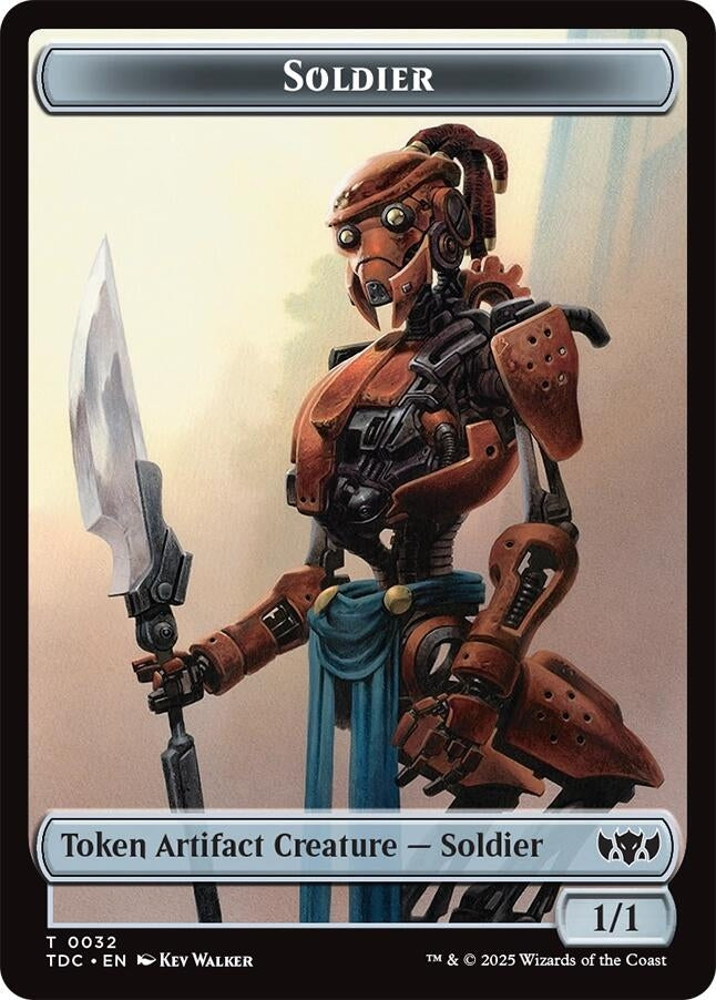 Image for Soldier (0032) // Copy Double-Sided Token (32 // 1) (Commander: Tarkir: Dragonstorm) - Magic: The Gathering