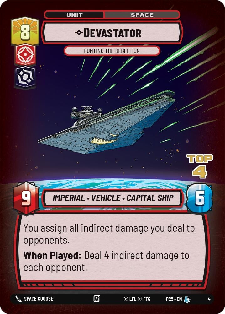 Image for Devastator - Hunting the Rebellion (Top 4) (4) (Organized Play Promos) - Star Wars: Unlimited