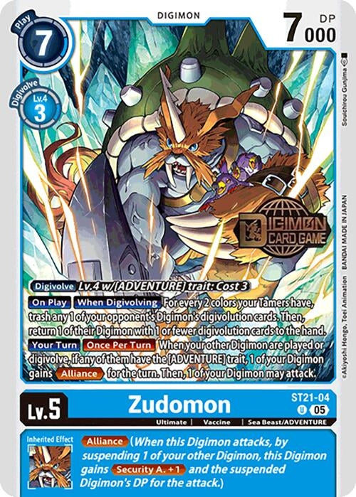 Image for Zudomon (ST21-04 U) (Starter Deck 21: Hero of Hope Release Event Cards) - Digimon Card Game
