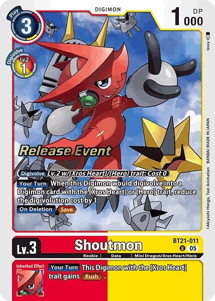 Image for Shoutmon (BT21-011 U) (World Convergence Release Event Cards) - Digimon Card Game