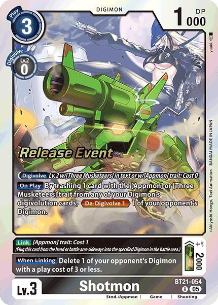 Image for Shotmon (BT21-054 R) (World Convergence Release Event Cards) - Digimon Card Game