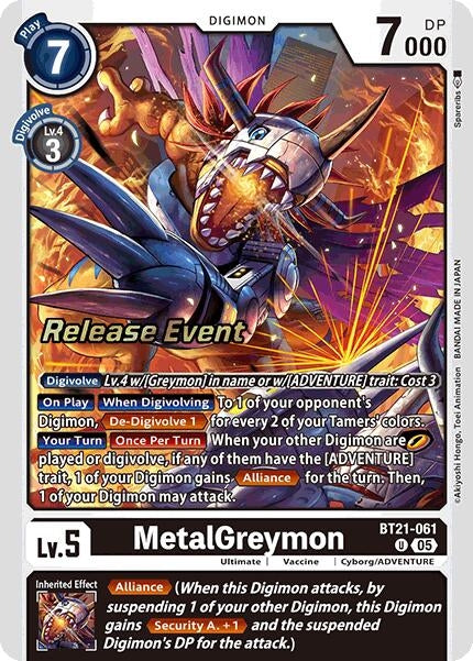 Image for MetalGreymon (BT21-061 U) (World Convergence Release Event Cards) - Digimon Card Game
