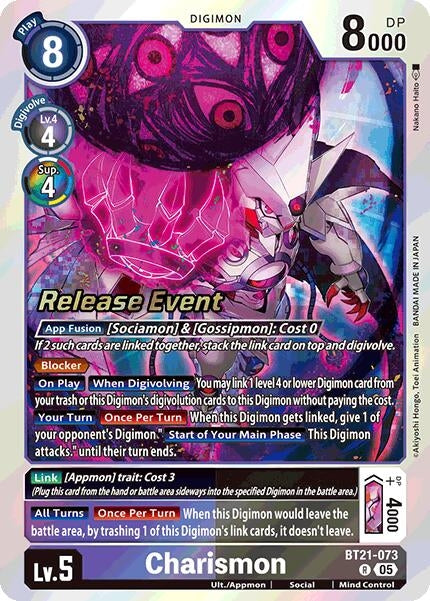 Image for Charismon (BT21-073 R) (World Convergence Release Event Cards) - Digimon Card Game