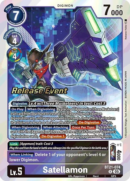 Image for Satellamon (BT21-074 R) (World Convergence Release Event Cards) - Digimon Card Game