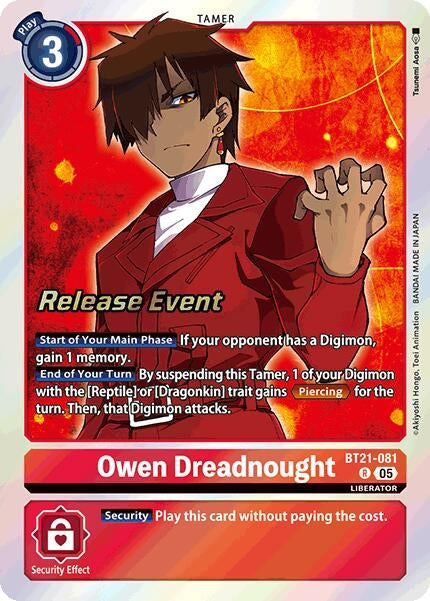 Image for Owen Dreadnought (BT21-081 R) (World Convergence Release Event Cards) - Digimon Card Game