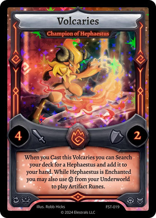 Image for Volcaries - Champion of Hephaestus (FST-019) (Divine Champions: Firestorm) - Elestrals