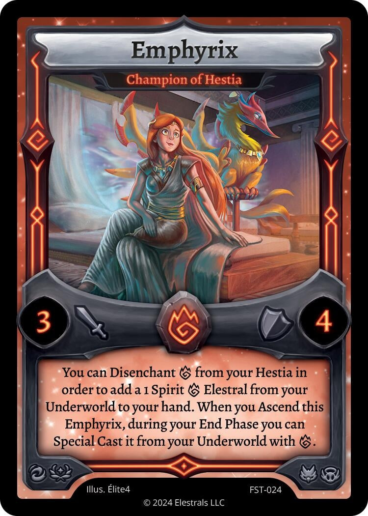 Image for Emphyrix - Champion of Hestia (FST-024) (Divine Champions: Firestorm) - Elestrals