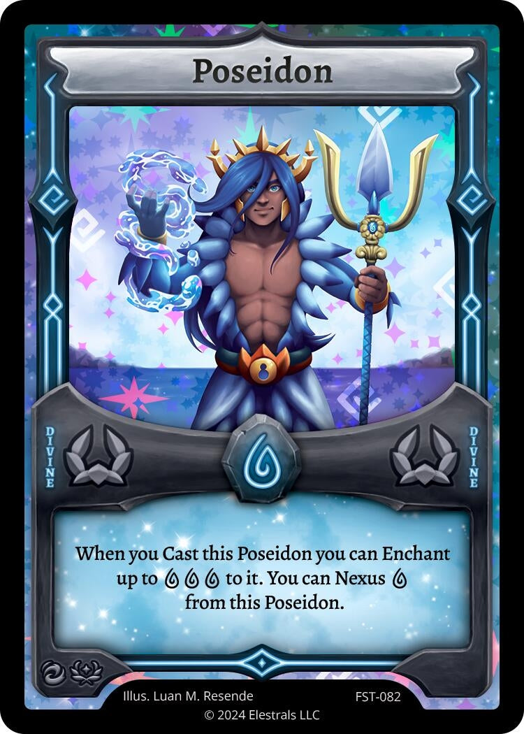 Image for Poseidon (FST-082) (Divine Champions: Firestorm) - Elestrals