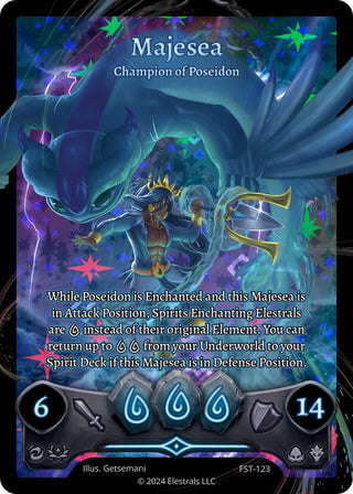 Image for Majesea - Champion of Poseidon (Box Topper) (FST-123) (Divine Champions: Firestorm) - Elestrals