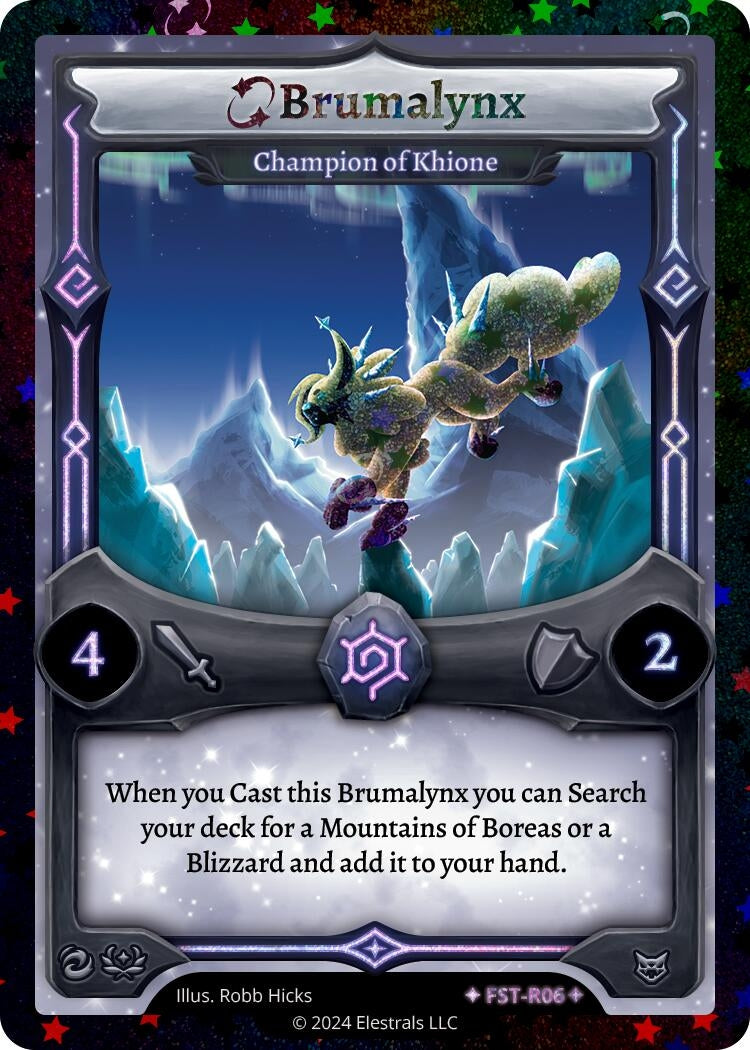 Image for Brumalynx - Champion of Khione (Stellar) (FST-R06) (Divine Champions: Firestorm) - Elestrals
