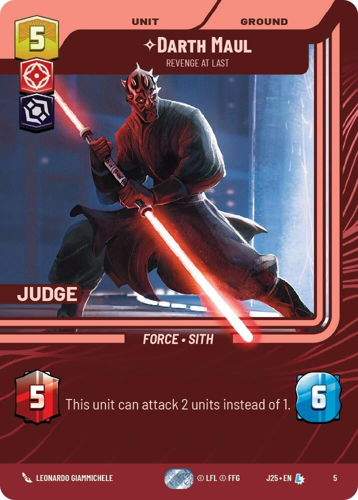 Image for Darth Maul - Revenge at Last (5) (Judge Promos) - Star Wars: Unlimited