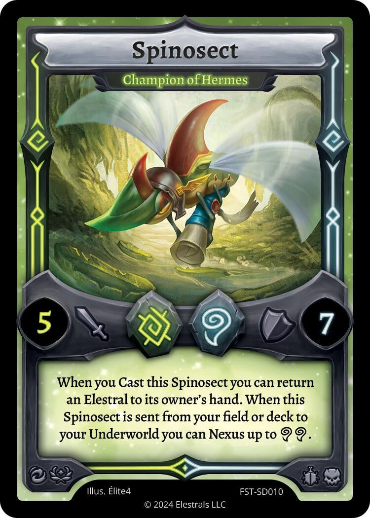 Image for Spinosect - Champion of Hermes (FST-SD010) (Divine Champions: Firestorm Starter Decks) - Elestrals