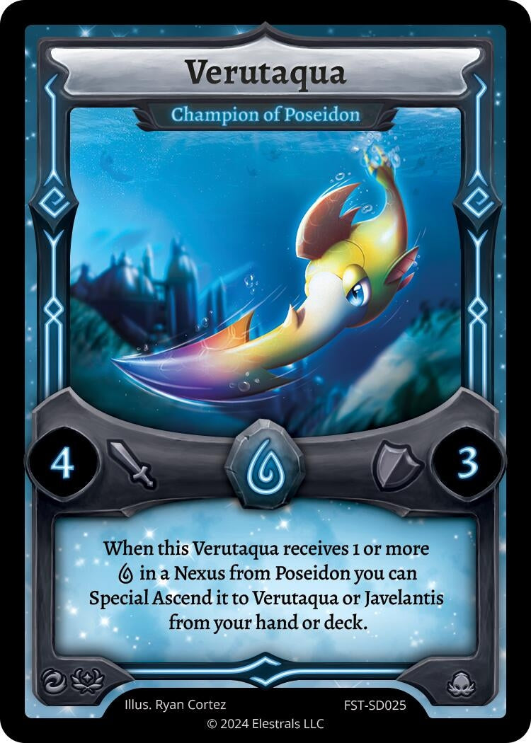 Image for Verutaqua - Champion of Poseidon (FST-SD025) (Divine Champions: Firestorm Starter Decks) - Elestrals