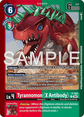 Image for Tyrannomon (X Antibody) (P-160 P) (Limited Card Pack -Billion Bullet-) - Digimon Card Game