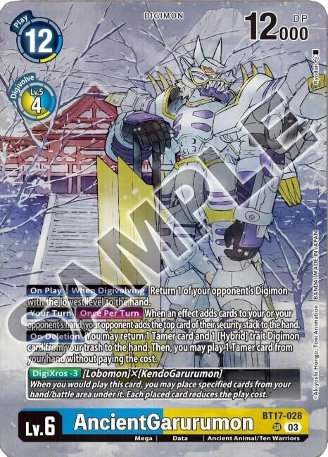 Image for AncientGarurumon (Tamer's Selection Box Ver. Championship 2024) (BT17-028 SR) (Secret Crisis) - Digimon Card Game