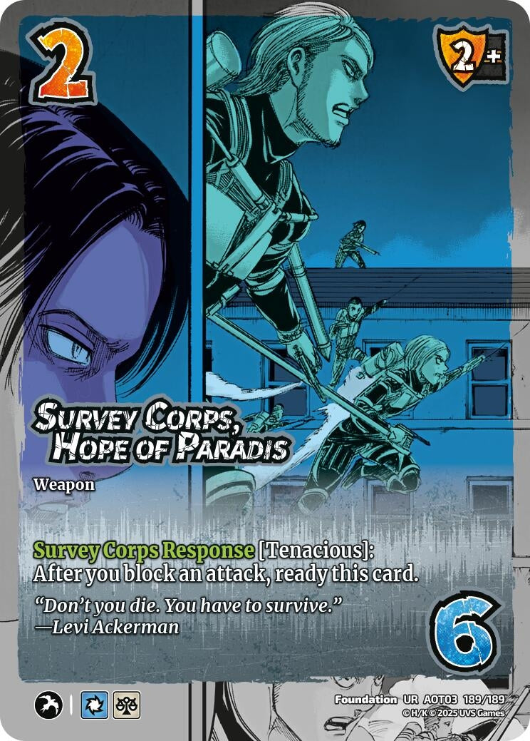 Image for Survey Corps, Hope of Paradis (189/189) (Attack on Titan: Apocalypse) - UniVersus