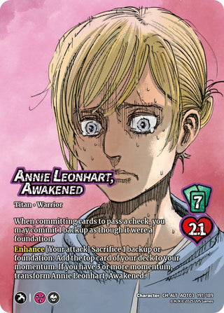 Image for Annie Leonhart, Awakened // Female Titan, Finale (Alternate Art) (191/189) (Attack on Titan: Apocalypse) - UniVersus