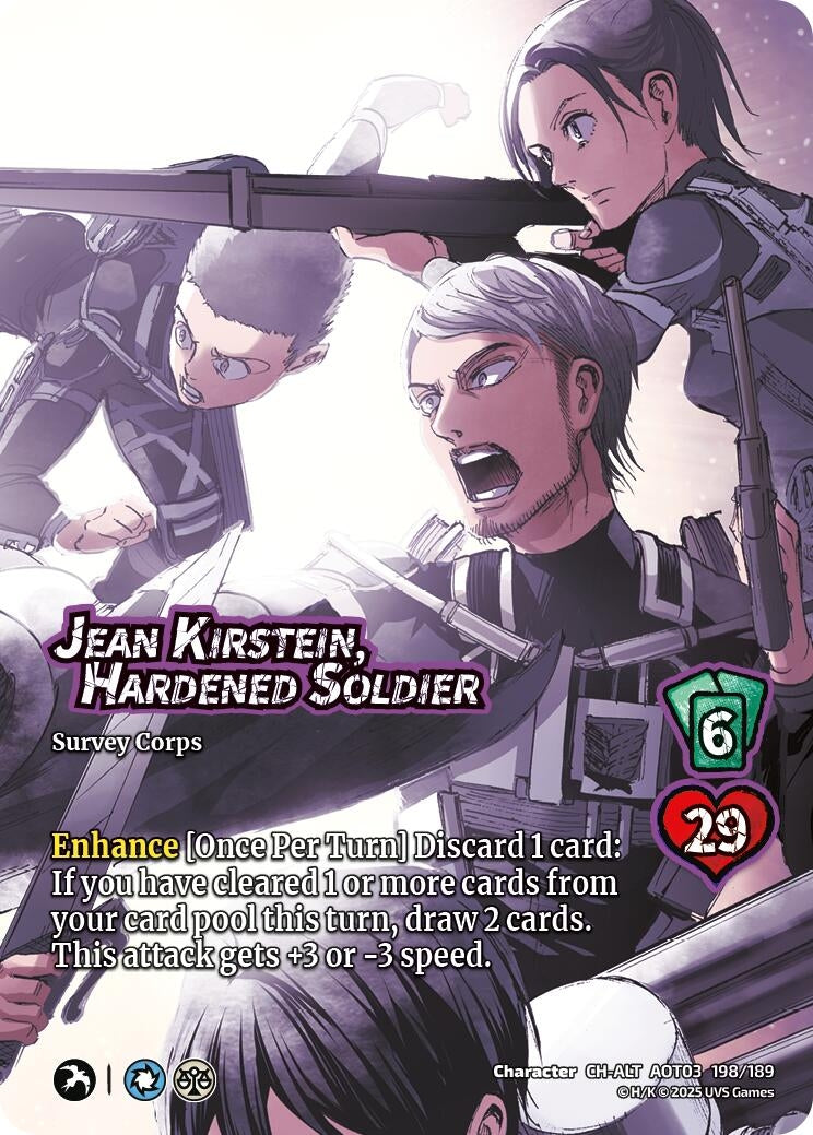 Image for Jean Kirstein, Hardened Soldier (Alternate Art) (198/189) (Attack on Titan: Apocalypse) - UniVersus