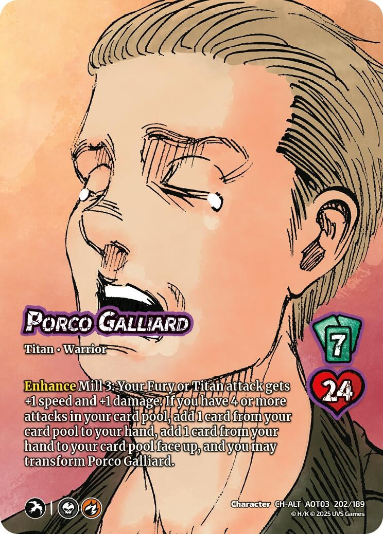 Image for Porco Galliard // Jaw Titan, Crushing Biter (Alternate Art) (202/189) (Attack on Titan: Apocalypse) - UniVersus