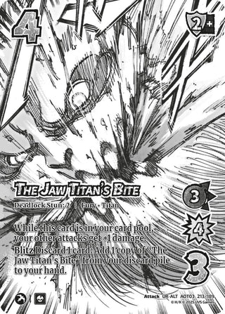 Image for The Jaw Titan's Bite (Alternate Art) (213/189) (Attack on Titan: Apocalypse) - UniVersus