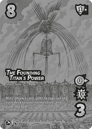 Image for The Founding Titan's Power // Ymir Fritz (Alternate Art) (217/189) (Attack on Titan: Apocalypse) - UniVersus