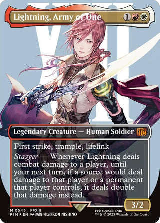 Image for Lightning, Army of One (0545) (Borderless) (Surge Foil) (545) (FINAL FANTASY) - Magic: The Gathering