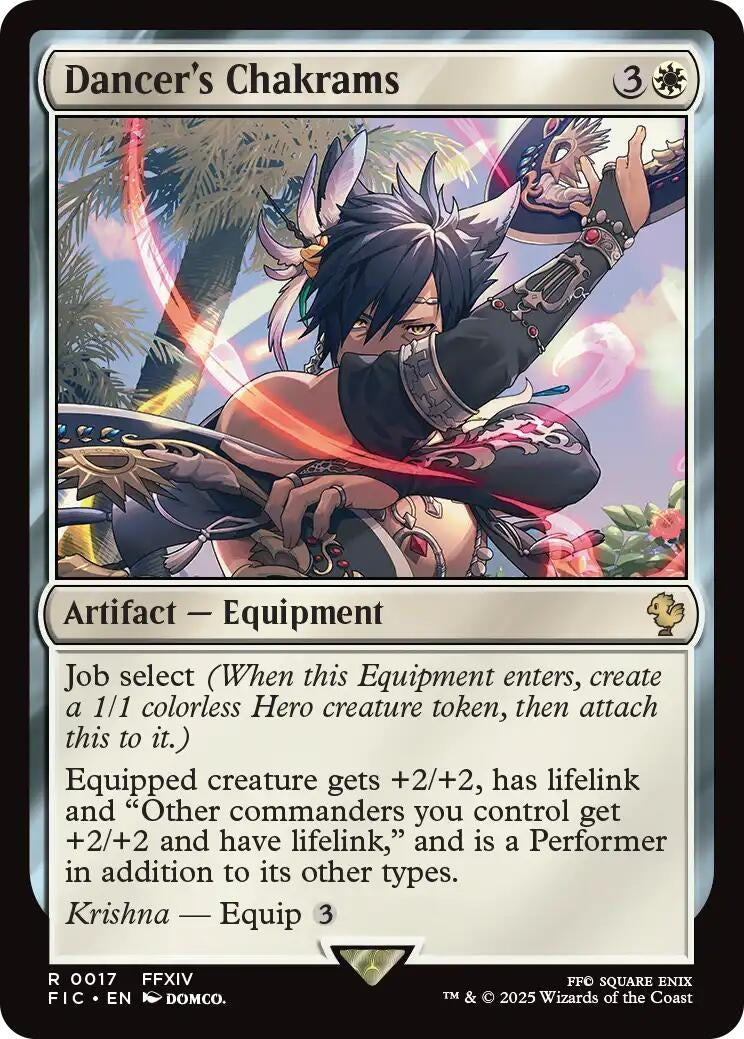 Image for Dancer's Chakrams (17) (Commander: FINAL FANTASY) - Magic: The Gathering