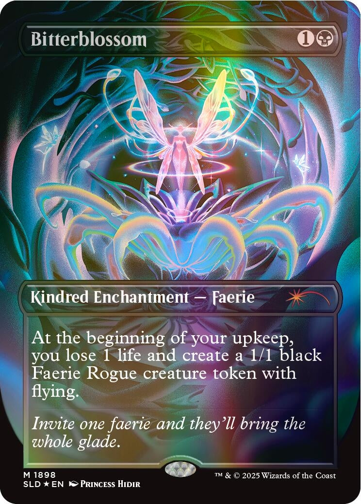 Image for Bitterblossom (Double Rainbow Foil) (1898) (Secret Lair Drop Series) - Magic: The Gathering