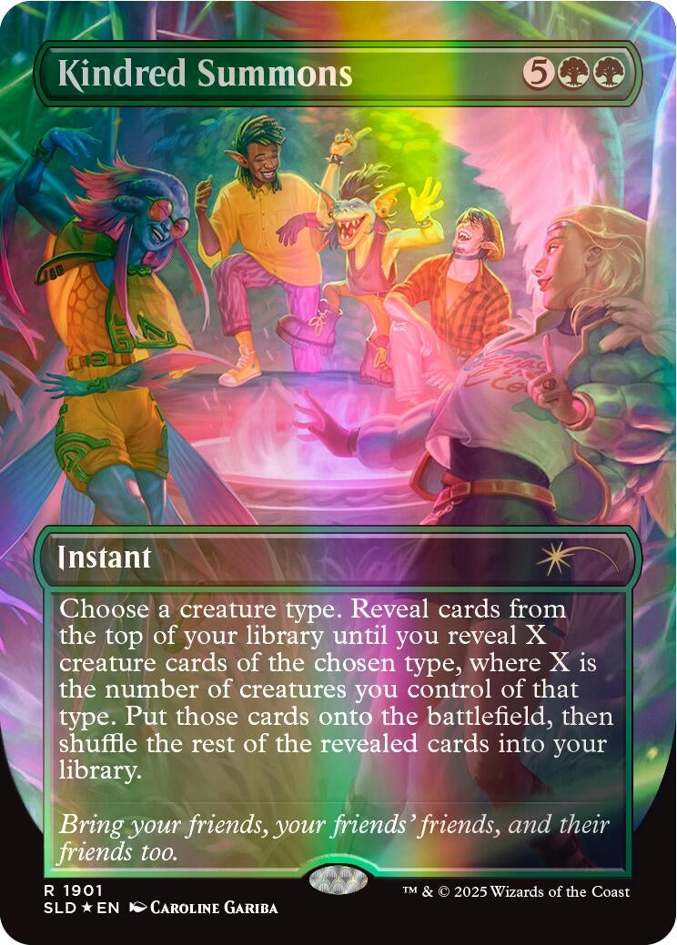 Image for Kindred Summons (Double Rainbow Foil) (1901) (Secret Lair Drop Series) - Magic: The Gathering
