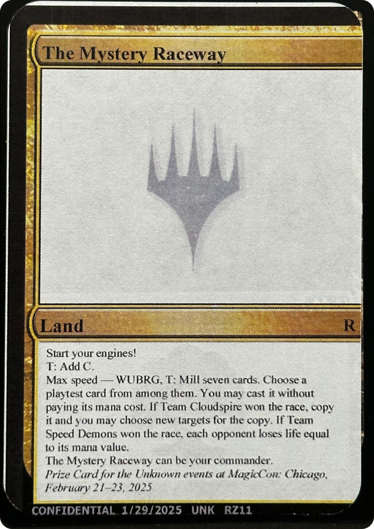 Image for The Mystery Raceway (Un-Known Event Playtest Cards) - Magic: The Gathering