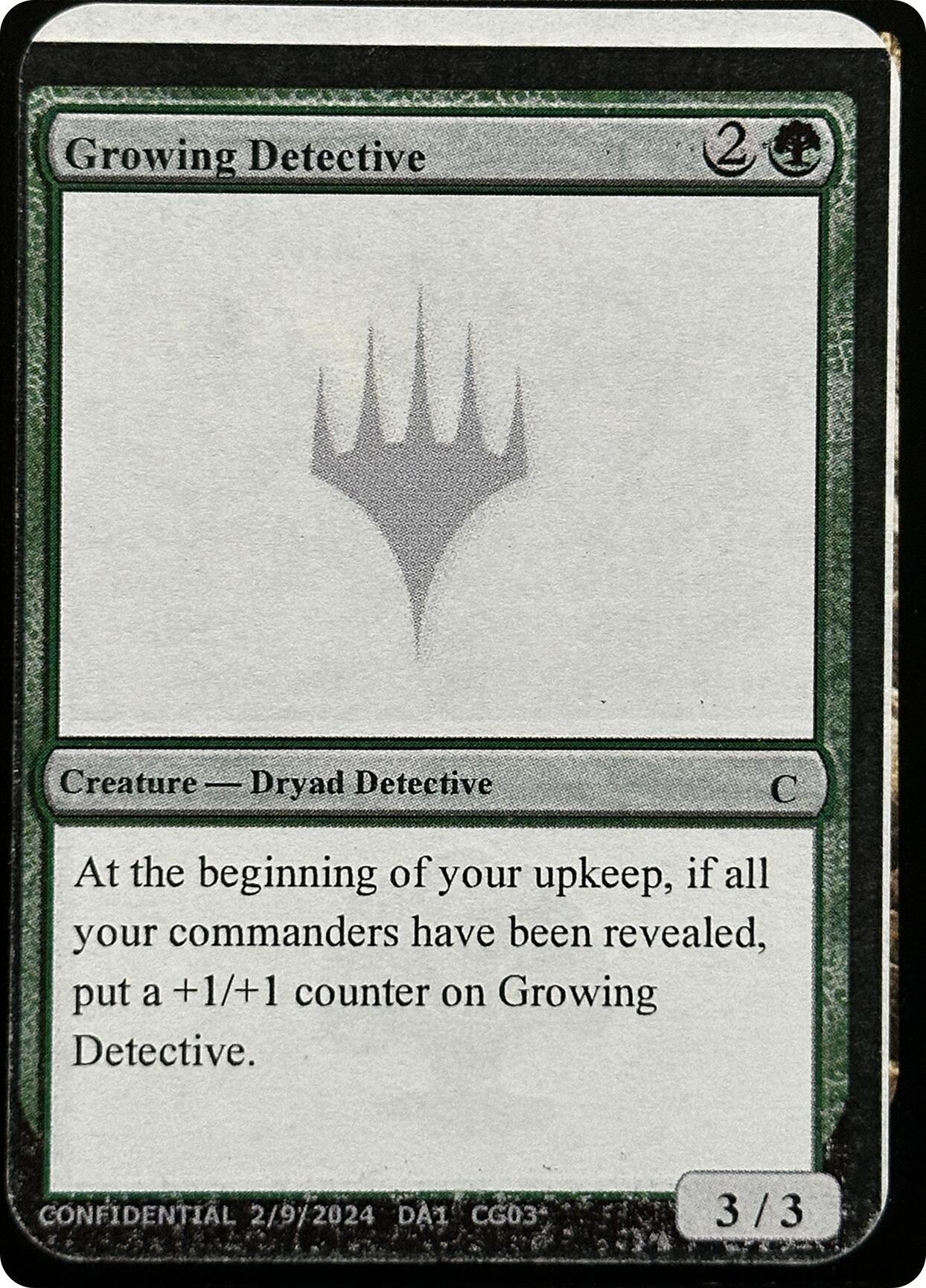Image for Growing Detective (Un-Known Event Playtest Cards) - Magic: The Gathering
