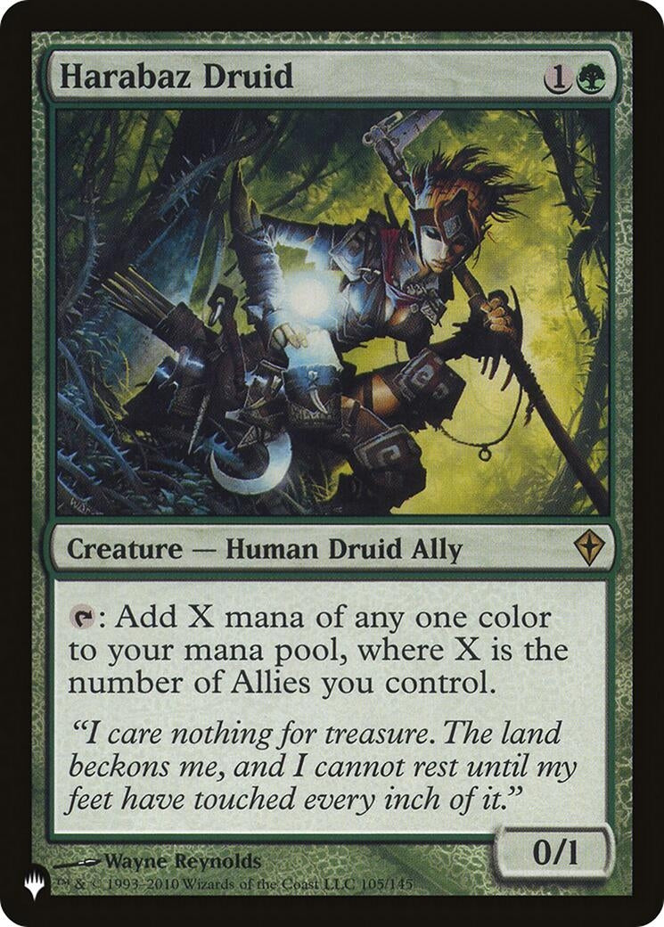 Image for Harabaz Druid (105/145) (The List Reprints) - Magic: The Gathering