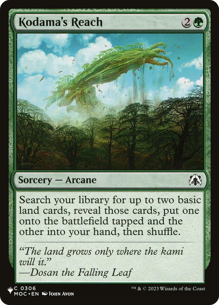 Image for Kodama's Reach (306) (The List Reprints) - Magic: The Gathering