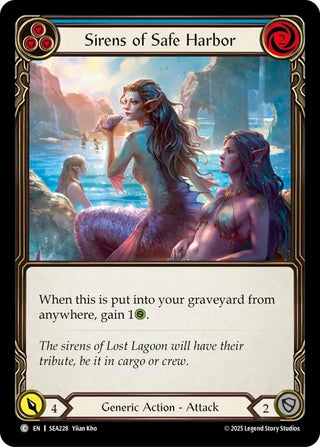 Image for Sirens of Safe Harbor (Blue) (SEA228) (High Seas) - Flesh and Blood TCG