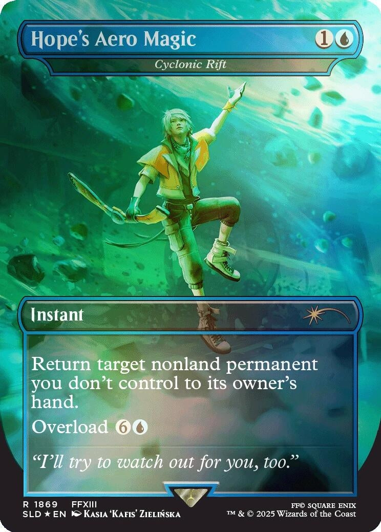 Image for Hope's Aero Magic - Cyclonic Rift (Rainbow Foil) (1869) (Secret Lair Drop Series) - Magic: The Gathering