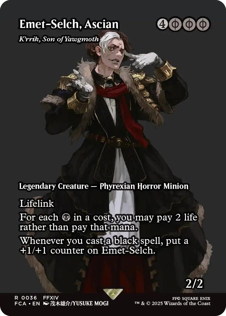Emet-Selch, Ascian - K'rrik, Son of Yawgmoth (Showcase) (36) (FINAL FANTASY: Through the Ages)
