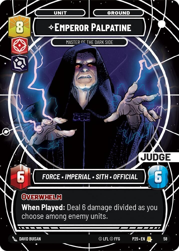 Image for Emperor Palpatine - Master of the Dark Side (58) (Judge Promos) - Star Wars: Unlimited