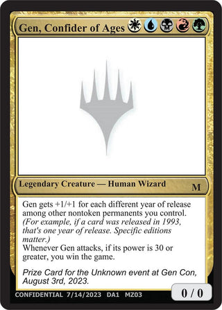 Image for Gen, Confider of Ages (Un-Known Event Playtest Cards) - Magic: The Gathering
