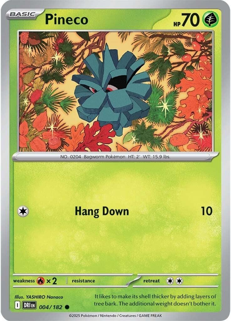 Image for Pineco (004/182) (SV10: Destined Rivals) - Pokemon