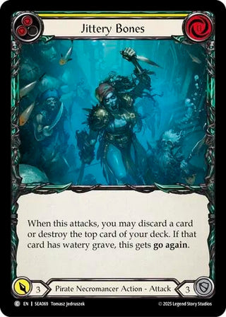 Image for Jittery Bones (Yellow) (SEA069) (High Seas) - Flesh and Blood TCG