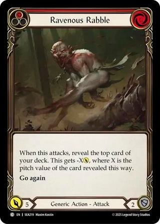 Image for Ravenous Rabble (Red) (SEA219) (High Seas) - Flesh and Blood TCG