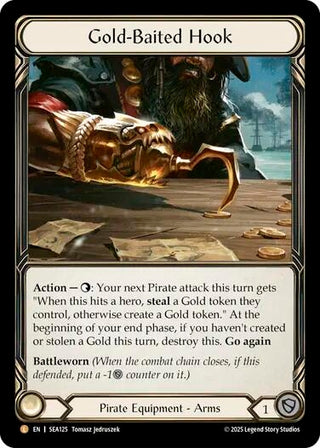 Image for Gold-Baited Hook (Treasure) (SEA125) (High Seas) - Flesh and Blood TCG