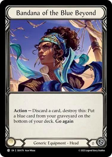 Image for Bandana of the Blue Beyonds (Treasure) (SEA179) (High Seas) - Flesh and Blood TCG