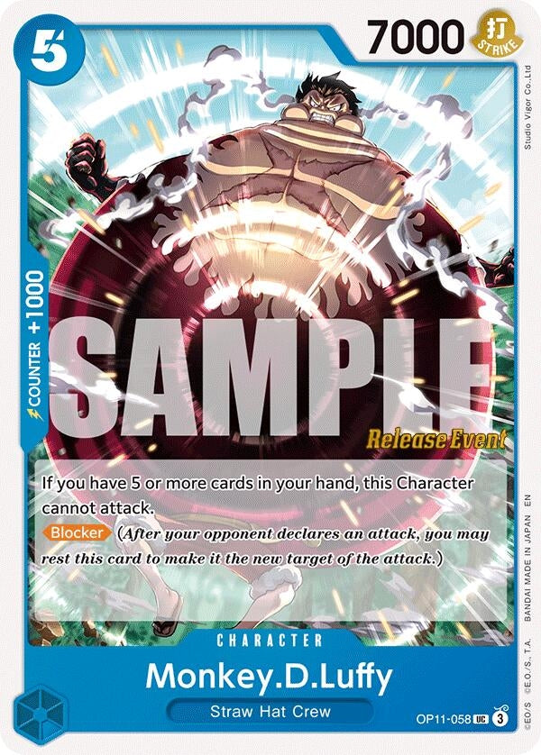 Image for Monkey.D.Luffy (058) (OP11-058) (A Fist of Divine Speed Release Event Cards) - One Piece Card Game