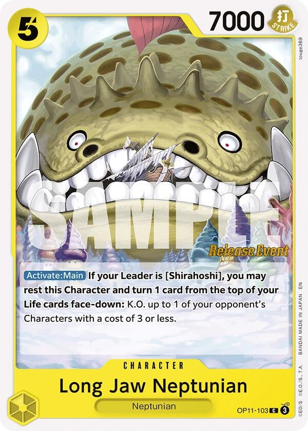 Image for Long-Jaw Neptunian (OP11-103) (A Fist of Divine Speed Release Event Cards) - One Piece Card Game