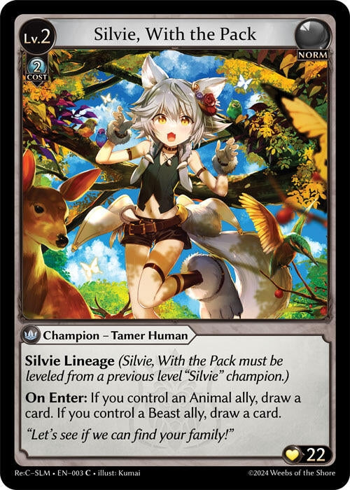 Image for Silvie, With the Pack (003) (Silvie, Slime Sovereign Re: Collection Lite) - Grand Archive TCG