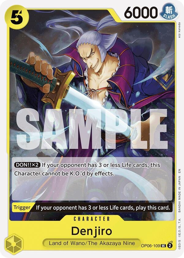 Image for Denjiro (Reprint) (OP06-109) (Starter Deck 28: GREEN/YELLOW Yamato) - One Piece Card Game