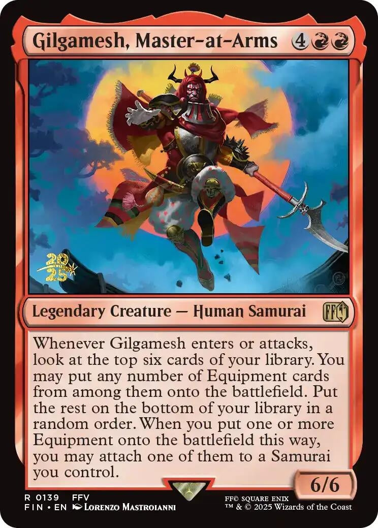 Image for Gilgamesh, Master-at-Arms (139) (Prerelease Cards) - Magic: The Gathering