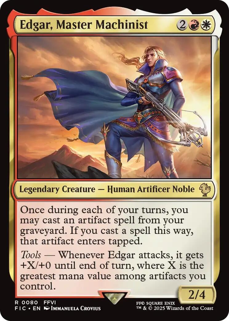 Edgar, Master Machinist (Surge Foil) (80) (Commander: FINAL FANTASY)