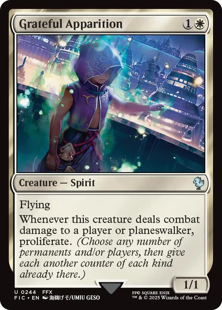 Image for Grateful Apparition (Surge Foil) (244) (Commander: FINAL FANTASY) - Magic: The Gathering